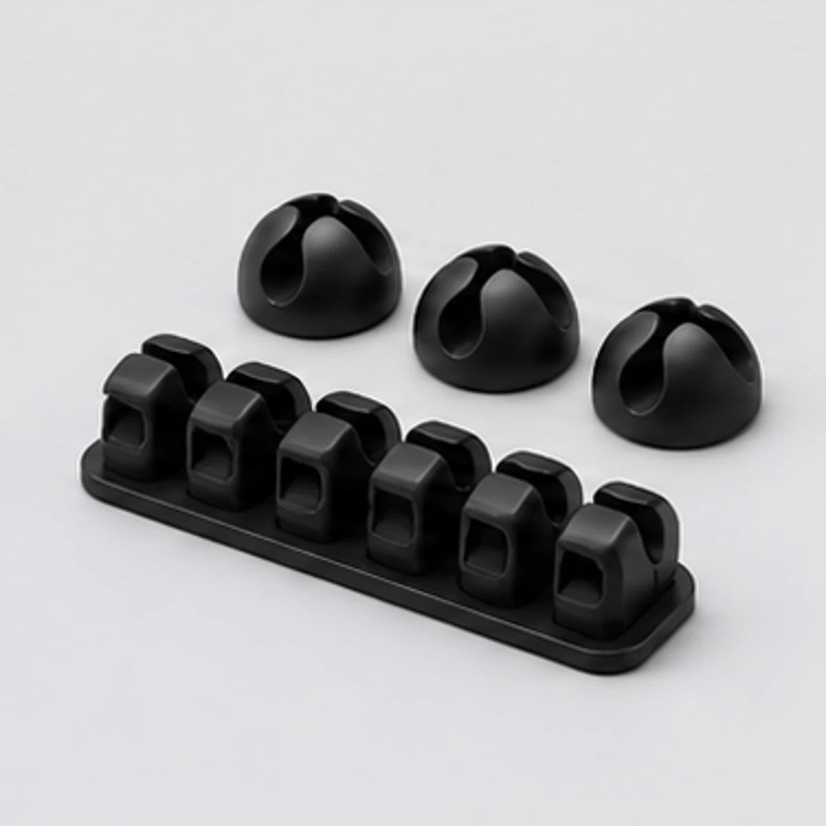 Noviquieo LoopSet Cable Clips in Noviquieo graphite tech product photography